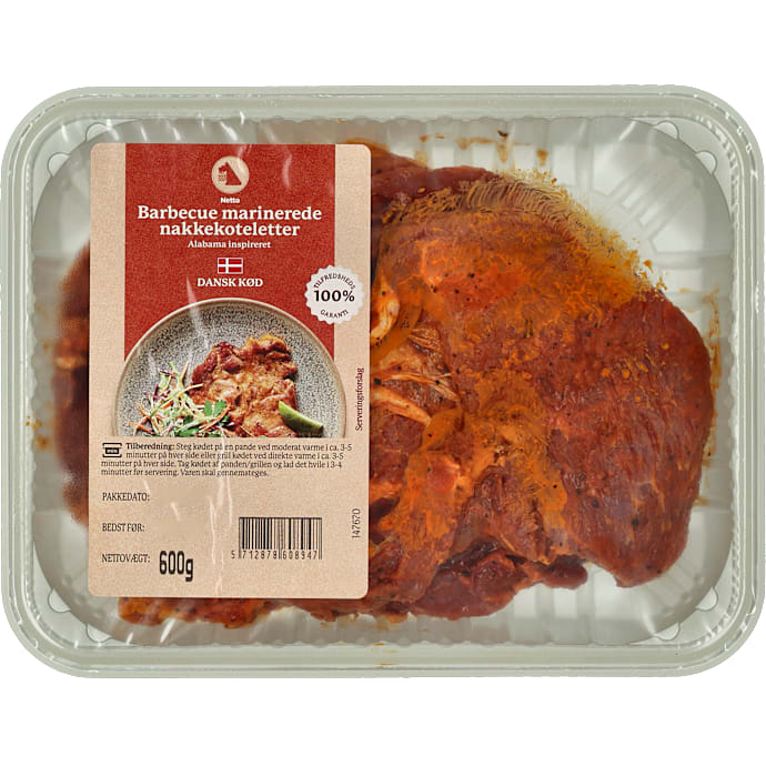 Barbecuemarinerede Nakkekoteletter