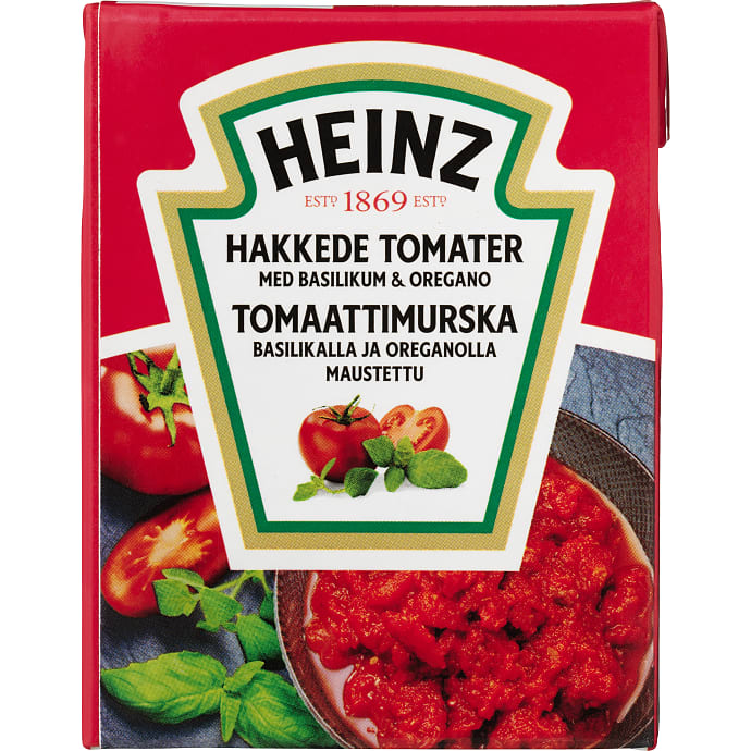 Hakkede tomater m. basilikum og oregano