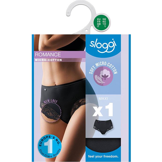 Sloggi Dame Maxi Trusse Str. 48 Sort