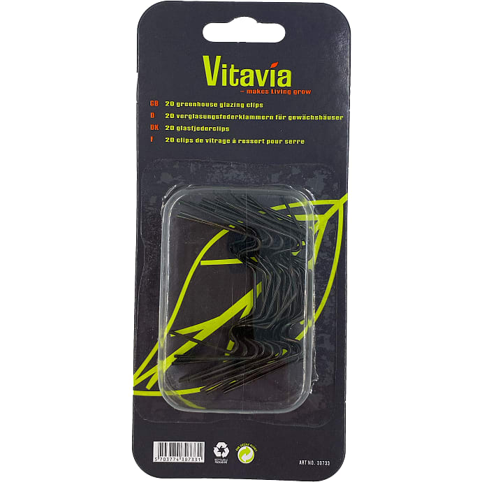 Glasclips 20 stk. - sort