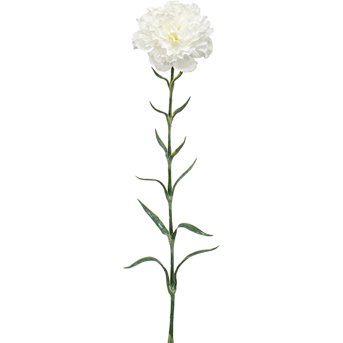 Kunstig blomst Dianthus 67 cm - hvid