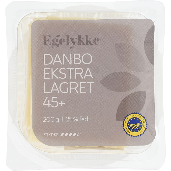Egelykke Danbo Ost Ekstra Lagret 45+ 200 g