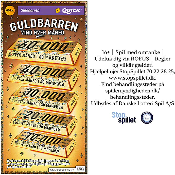 Guldbarren - skrabelod