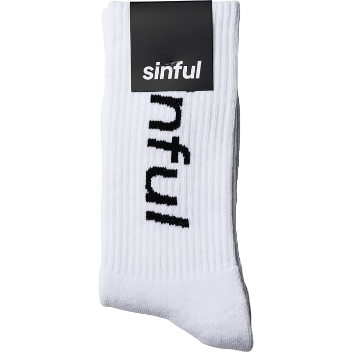 Sinful sokker med logo str. 39/44 hvid