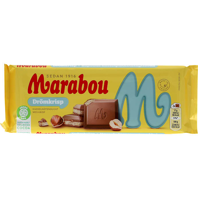 Vaffel m. nougat og mælkechokoladeovertræk