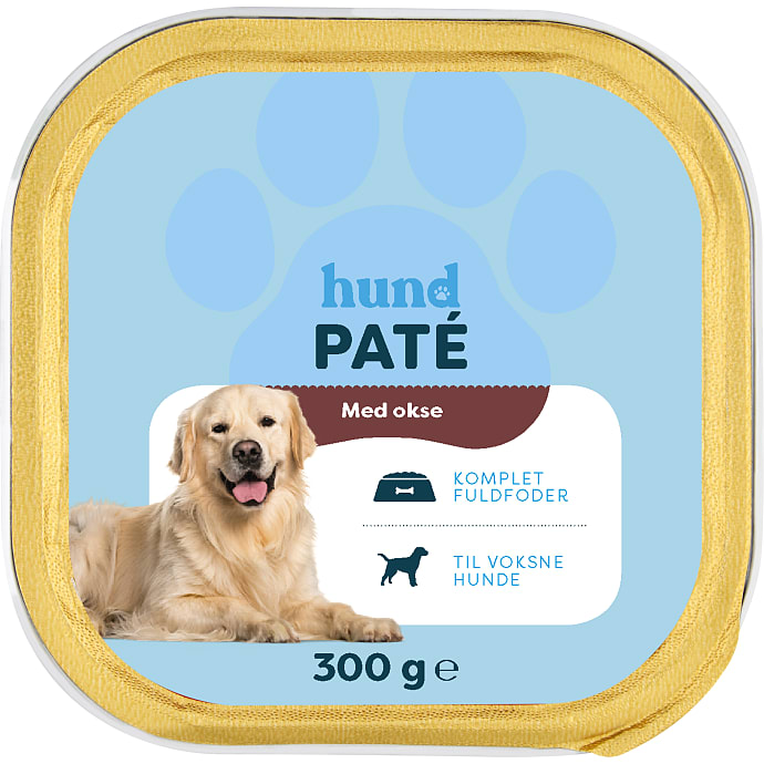 Hund Hundepaté m. Oksekød 300 g