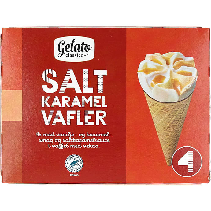 Mælkeisvafler m. vekao og vanilje- og karamelsmag
