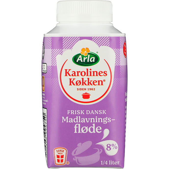 Arla Karolines Køkken Madlavningsfløde 8% 250 ml