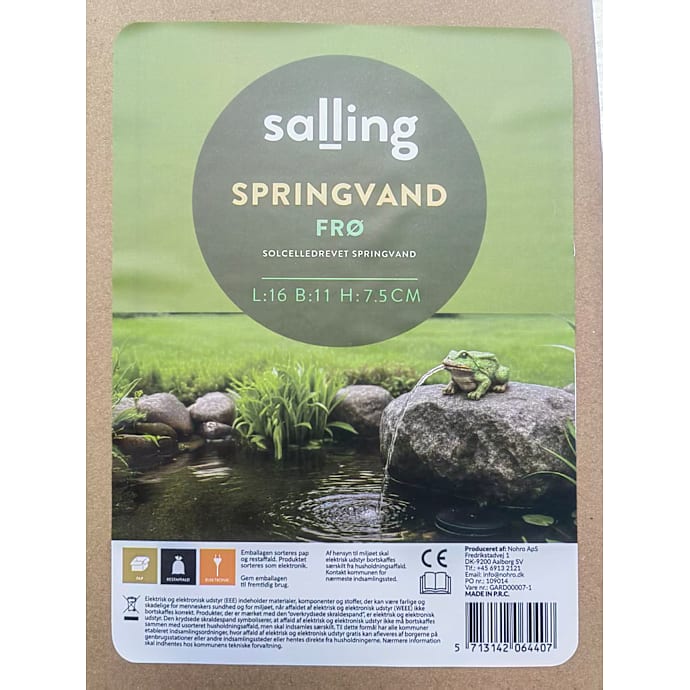 Salling Solcelledrevet Springvand Frø
