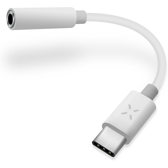 Fixed USB-C til 3,5 mm adapter hvid