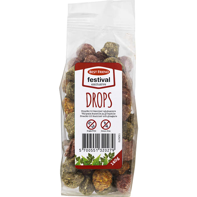 Kanin- og gnaversnacks kornfri