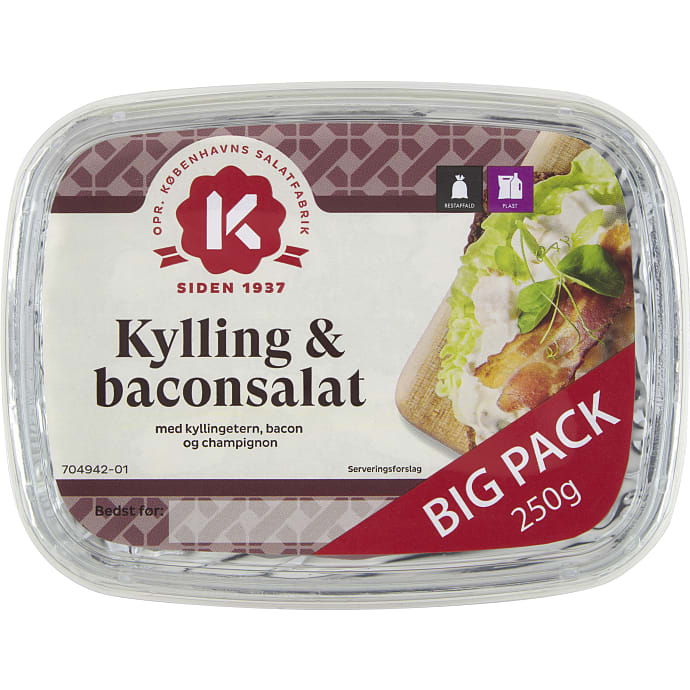 Kyllinge- og baconsalat