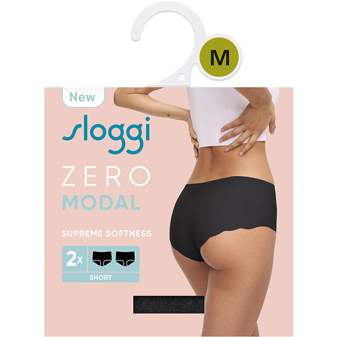 Sloggi dame 2-pak shorts modal str. M - sort