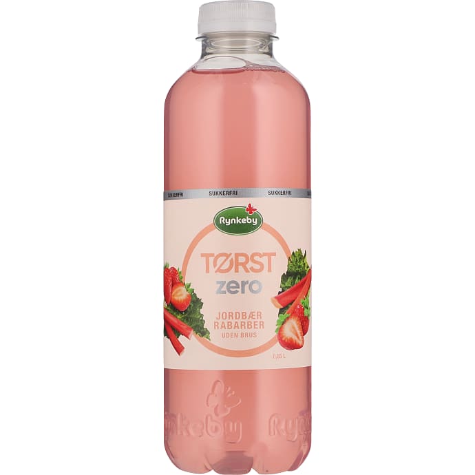 Læskedrik m. jordbær og rabarber