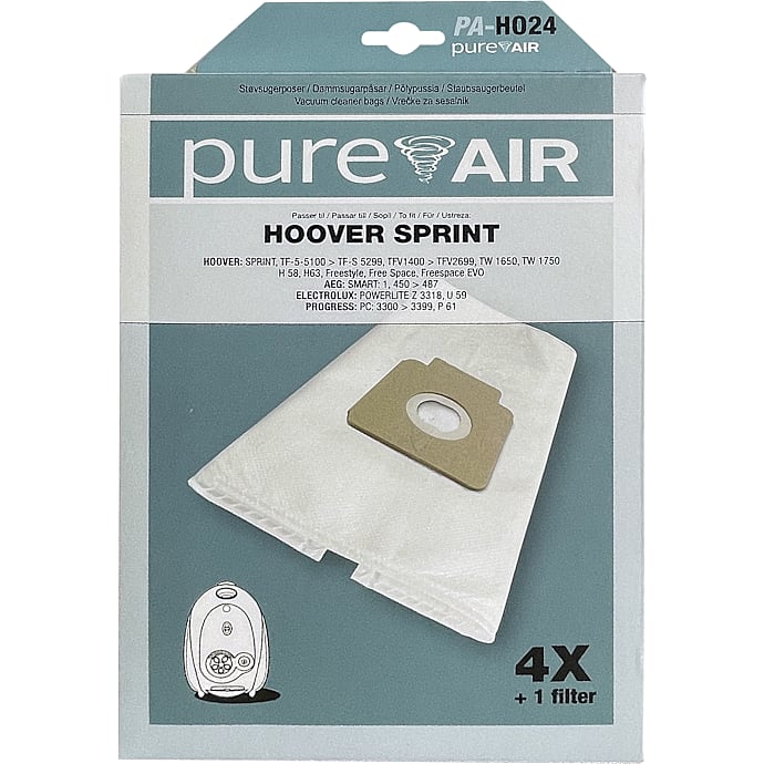 Pureair Hoover Sprint Støvsugerposer 4-pak