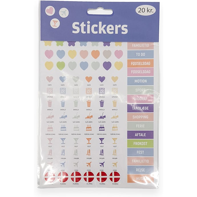 Kalender stickers på clipstrip