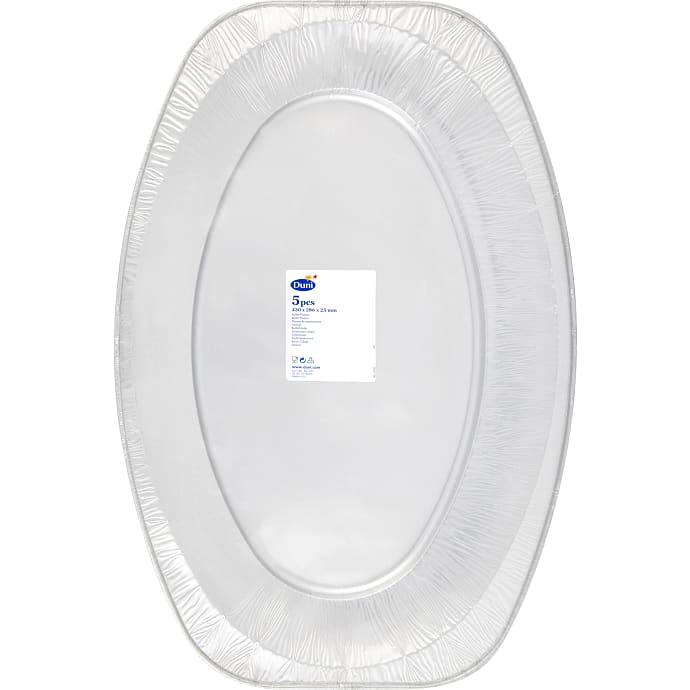 Duni serveringsfad 5-pak - sølvfarvet