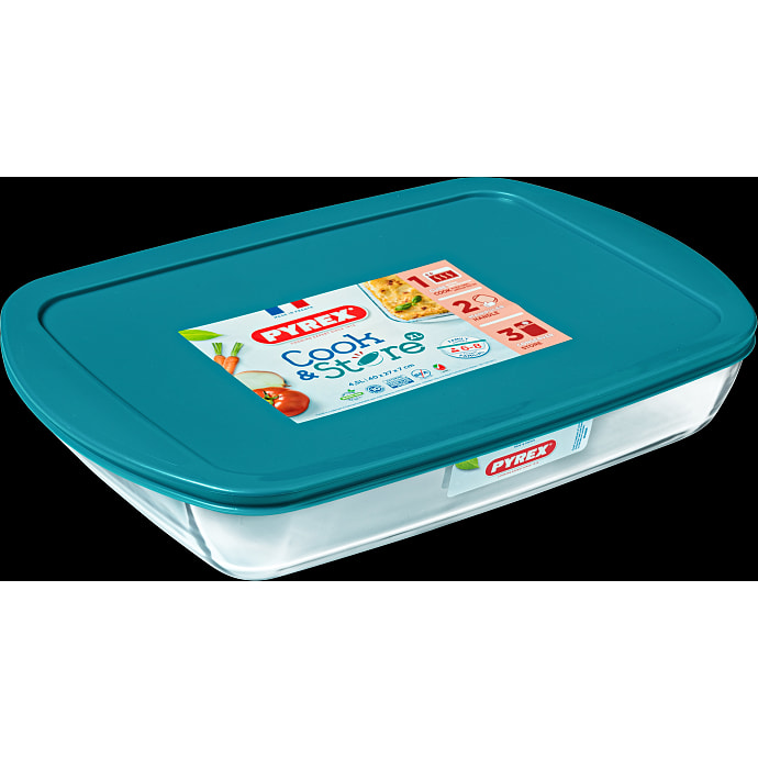 Pyrex Cook & Store fad m. låg 40 x 27 cm