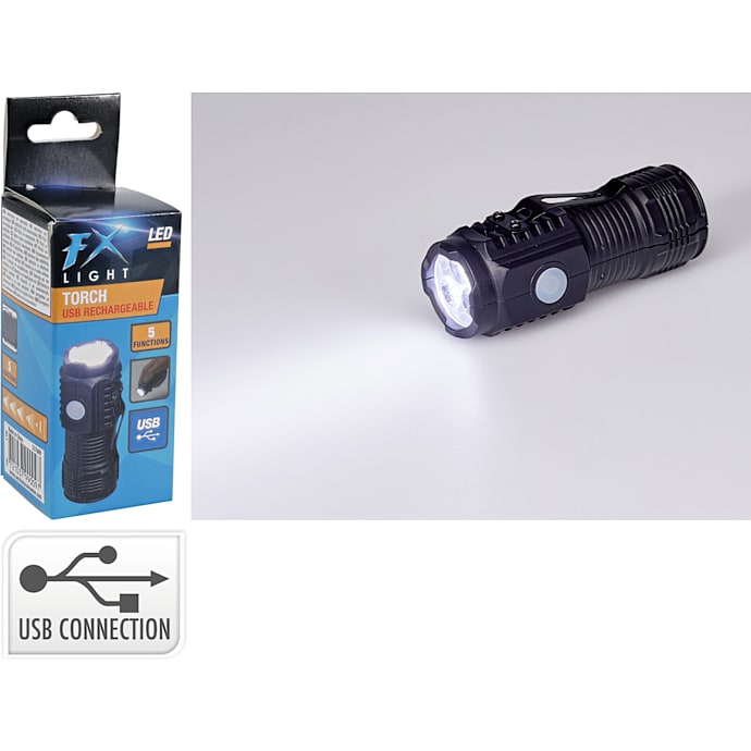 FX Light LED lommelygte med genopladeligt batteri