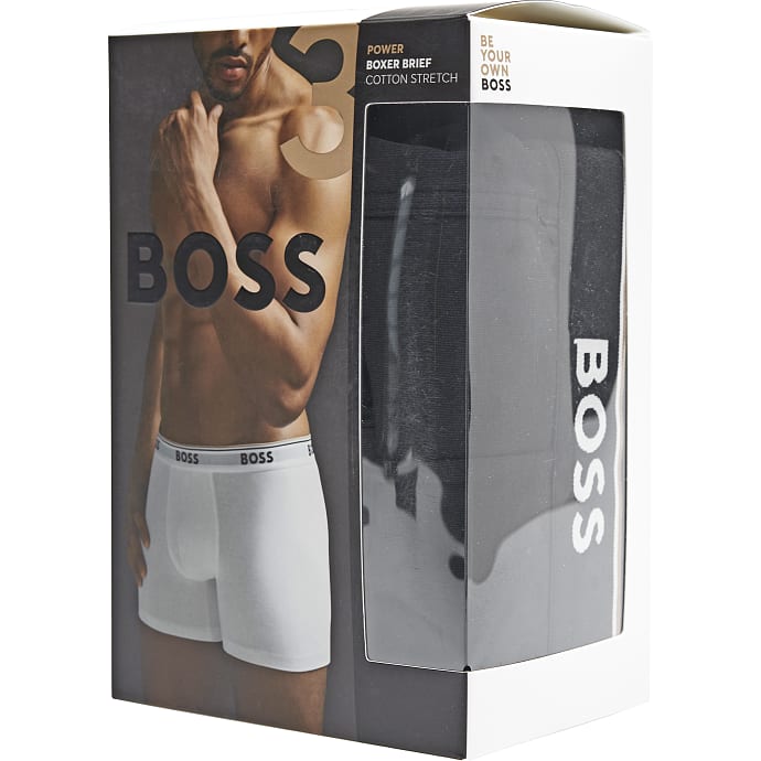 BOSS Herre tights 3-pak str. XL sort