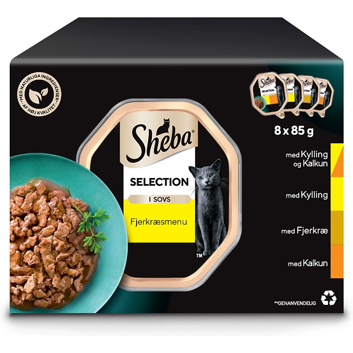 Vådfoder i sovs m. kylling, kalkun, kylling/kalkun og fjerkræ