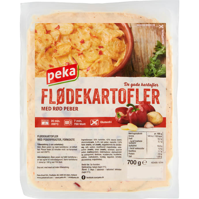 Flødekartofler m. rød peber