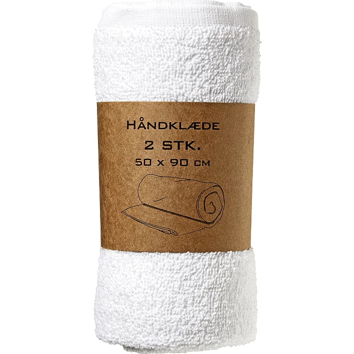 BASIS Håndklæde 2-pak 50x90 cm hvid