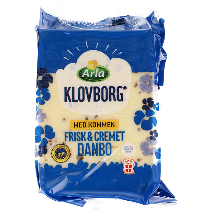 Danbo skæreost mellemlagret m. kommen 45+