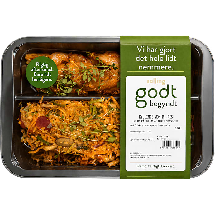 Kyllingewok m. grøntsager og ris – produktbillede
