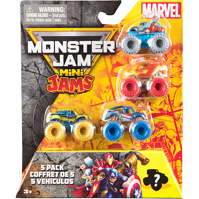Monster Jam Mini Jams Marvel legetøjsbiler 5-pak