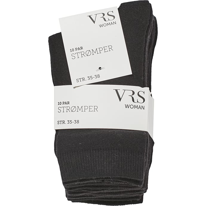 VRS Woman Strømper sort 35/38 10-pak