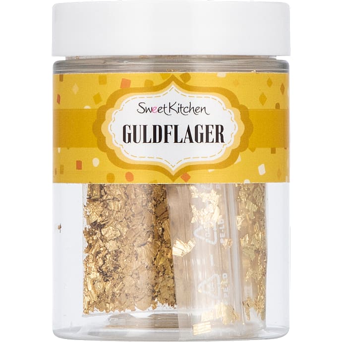 Guldfarvede flager