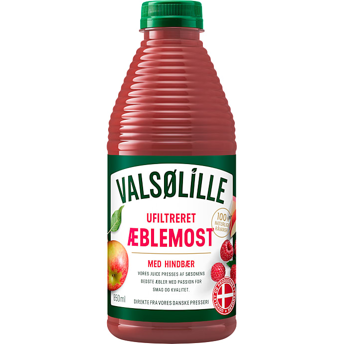 Æblemost m. hindbær