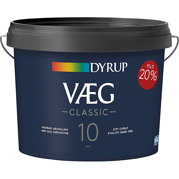 Dyrup vægmaling classic 10,8 liter - hvid