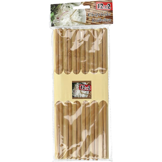 Spisepinde med12 par pr. pakke - flere varianter - assorteret
