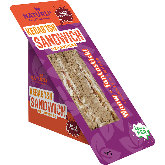 Plantebaseret sandwich m. smørepålæg