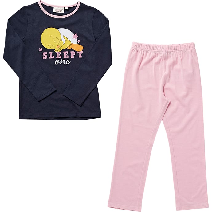 Tweety pyjamas str. 110/116 - mørkeblå/lyserød