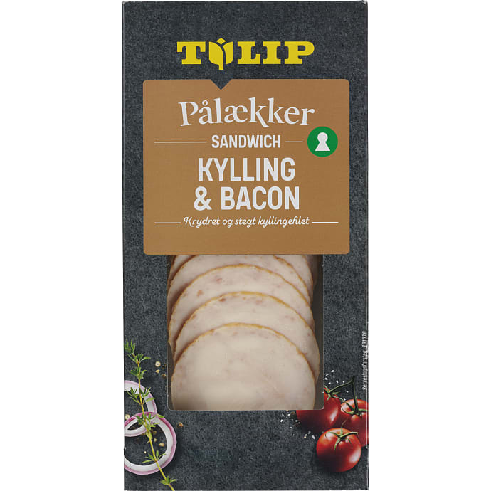 Kyllingebryst i skiver m. bacon