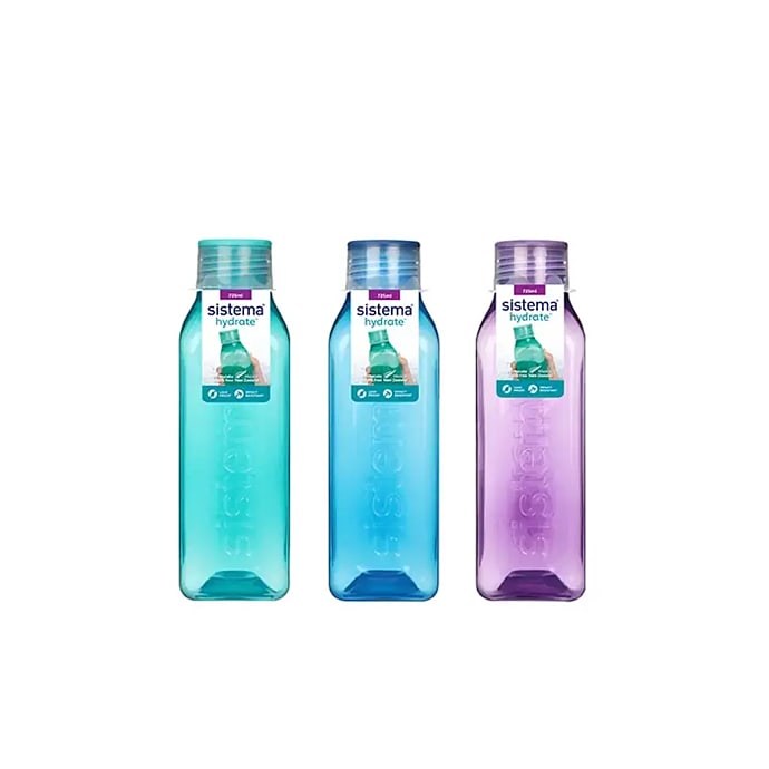 Sistema Square drikkeflaske - 725 ml - flere varianter - assorteret