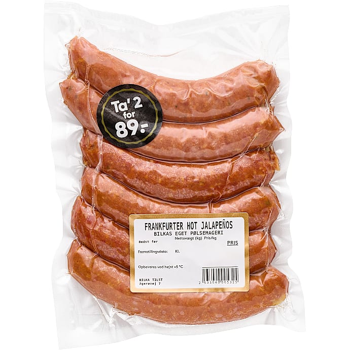 Pølsemageriet Frankfurter m. hot jalapeños