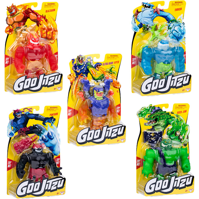 Goo Jit Zu Heroes strækbar figur 14 cm - flere varianter - assorteret