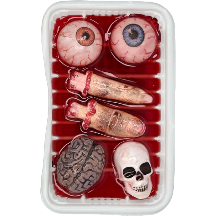 Halloween bakke m. legemer 16x10 cm - flere varianter - assorteret