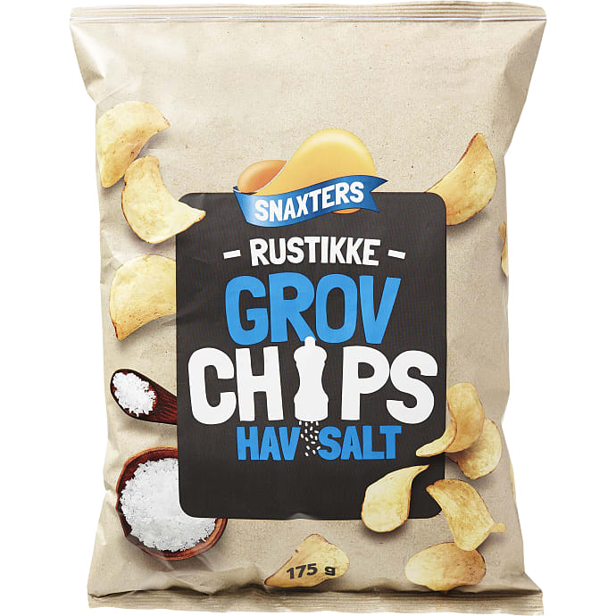 Snaxters Grove Chips Havsalt 175 g
