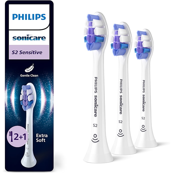 Philips Sonicare S2 Sensitive tandbørstehoveder 3-pak