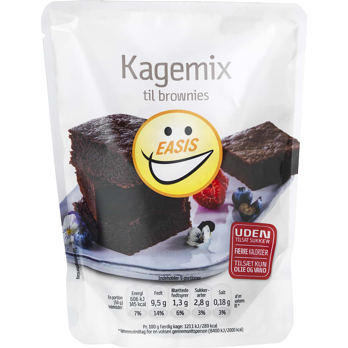 Easis Kagemix til brownies uden tilsat sukker