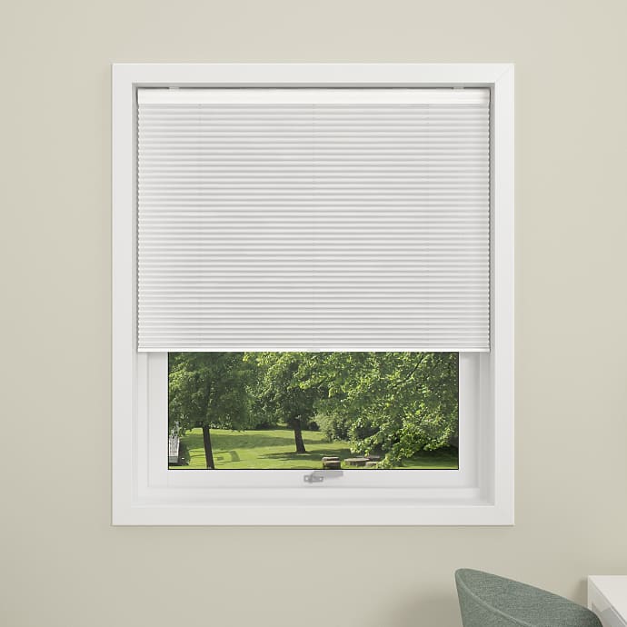 DEBEL Touch Plisségardin 150 x 160 cm Hvid