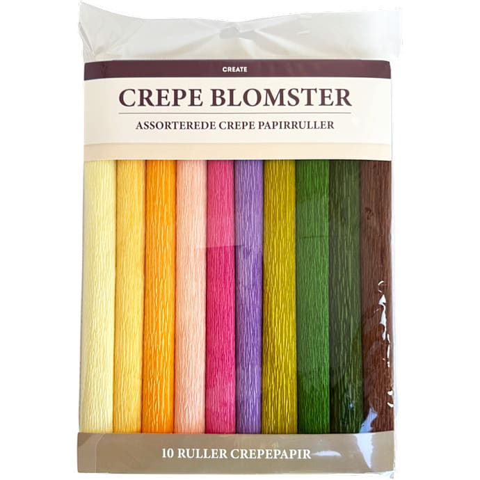 Crepe DIY blomster - pastelfarver