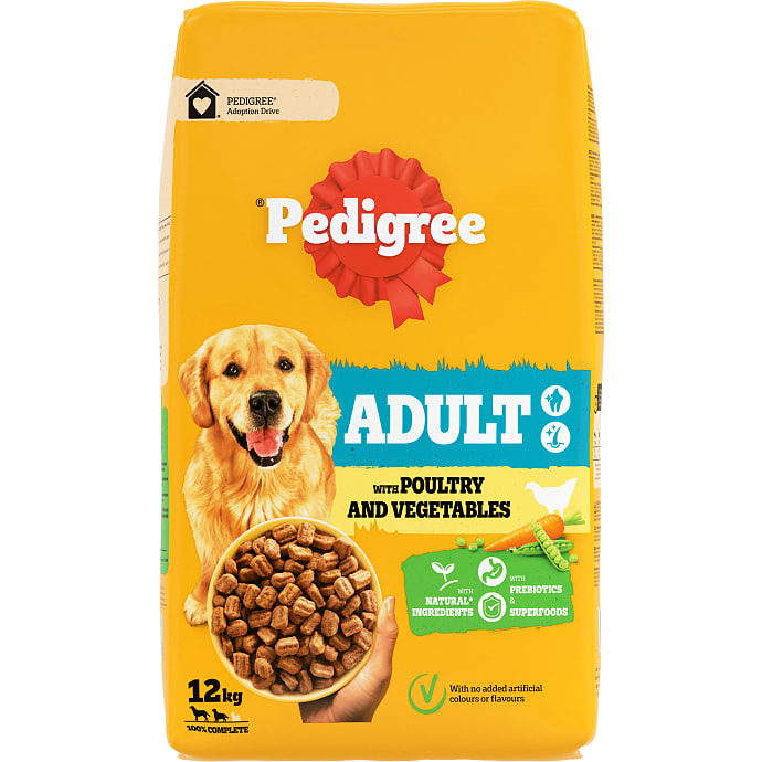 Pedigree Tørfoder med Fjerkræ og Grøntsager