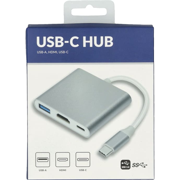 Nohro USB-C hub sølvfarvet