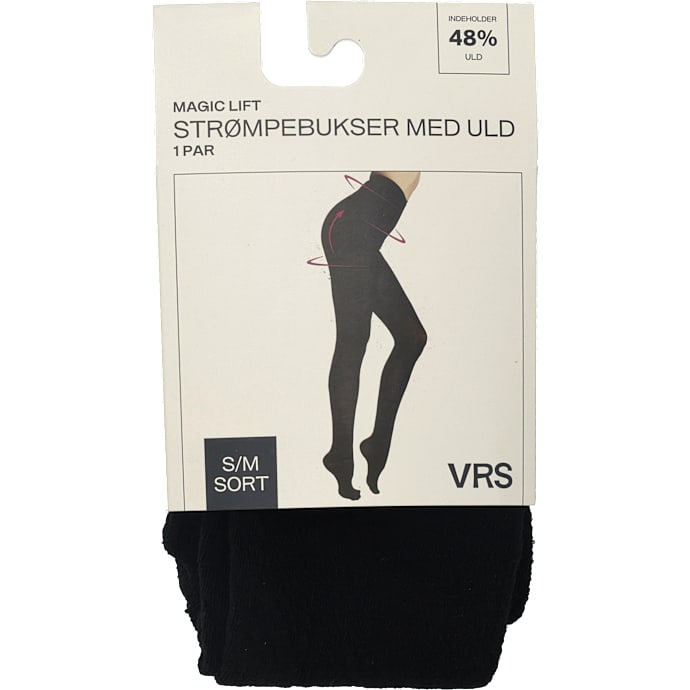 VRS dame strømpebukser magic lift str. l/xl - sort
